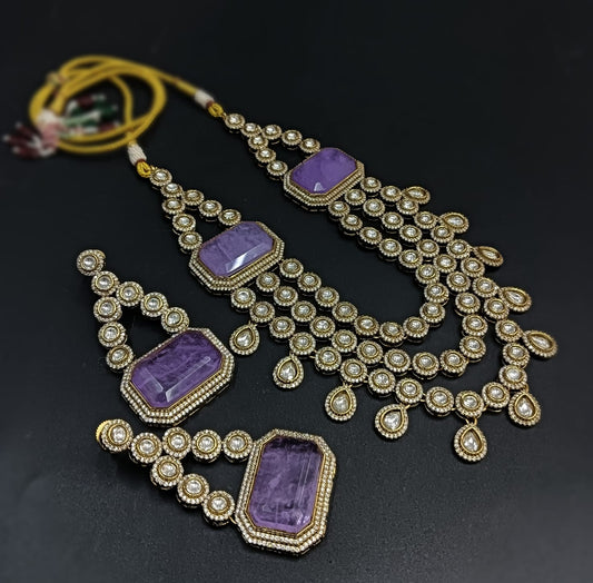 Doublet stone necklace
