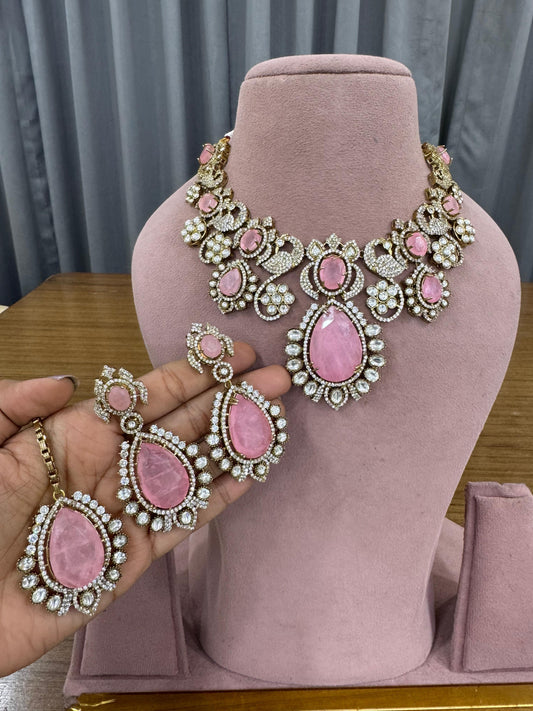 Moissanite Stone Necklace Set