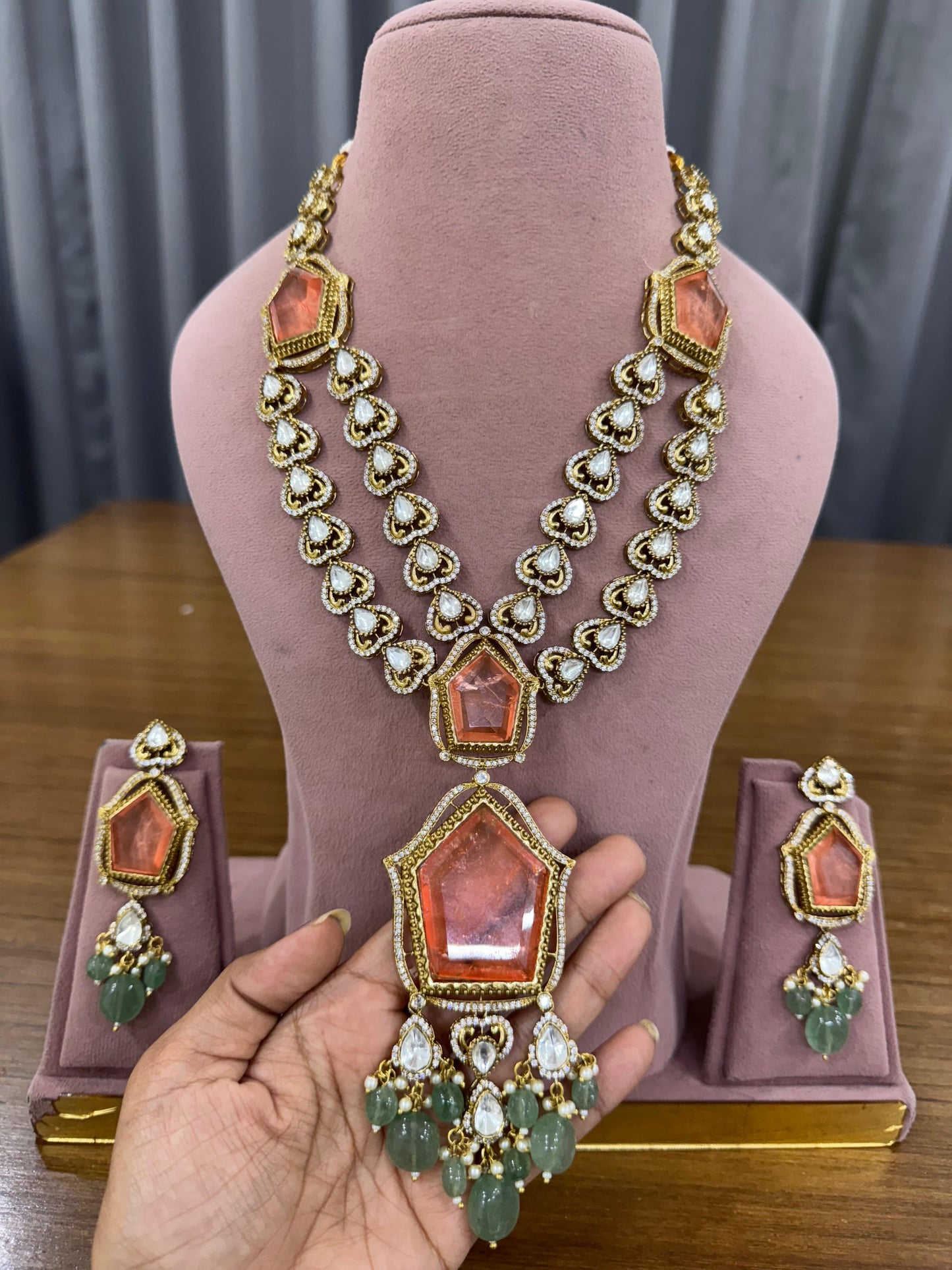 Doublet Stone Necklace Set